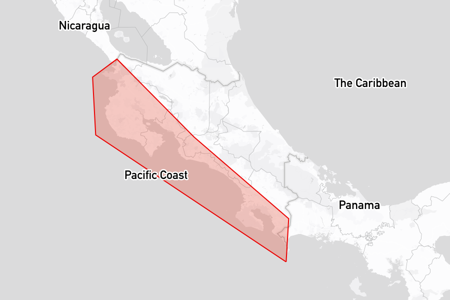 Sailing areas in Costa Rica