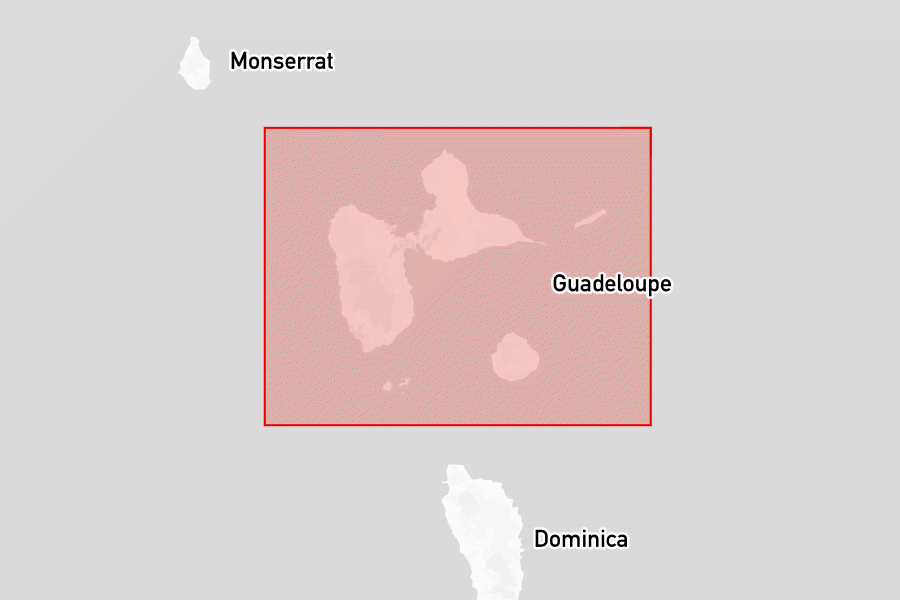 Sailing areas in Guadeloupe