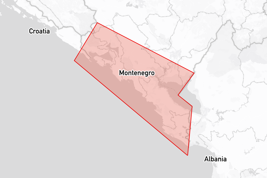 Sailing areas in Montenegro