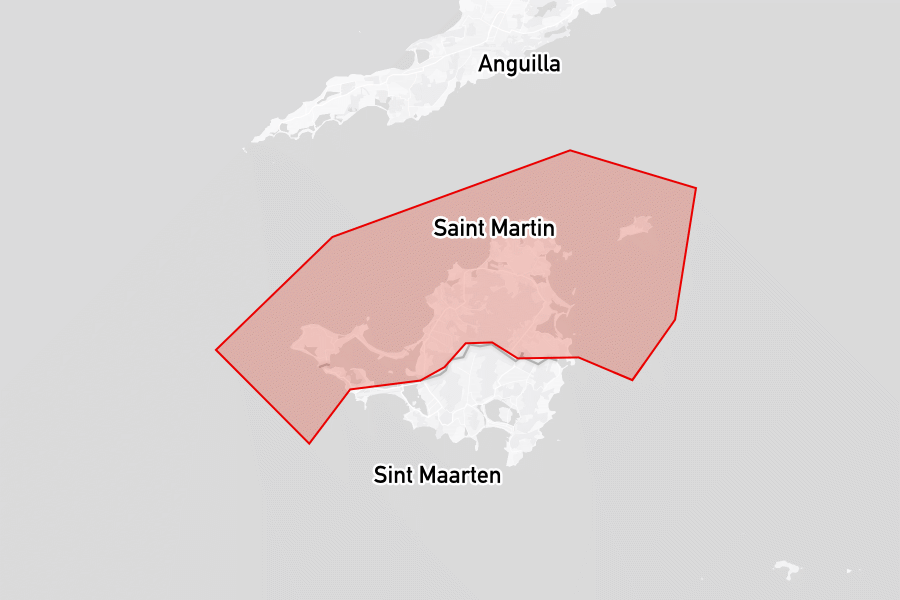 Sailing areas in Saint Martin