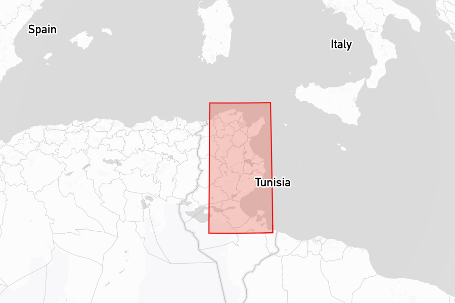 Sailing areas in Tunisia