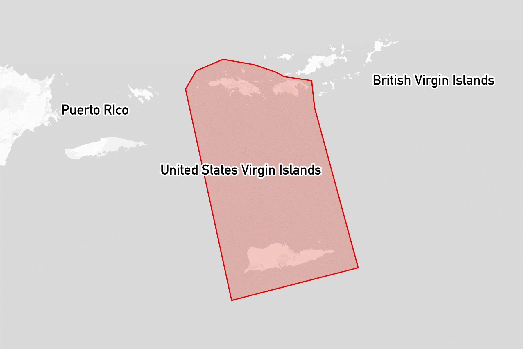 Sailing areas in United States Virgin Islands 